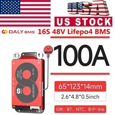 Daly Smart BMS 16S 48V 100A LiFePo4 Battery BMS with Balance Bluetooth Module
