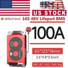 Daly Smart BMS 16S 48V 100A LiFePo4 Battery BMS with Balance +Bluetooth Module