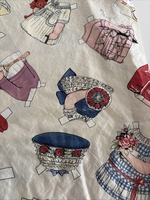 Aunt Lindy s Paper Dolls Blue Hill Fabrics Clothes Panel 7168  42  X 1.5 Yds