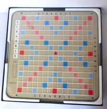 Vintage Selchow & Righter 1977 Scrabble Deluxe Edition with Turntable Game Board