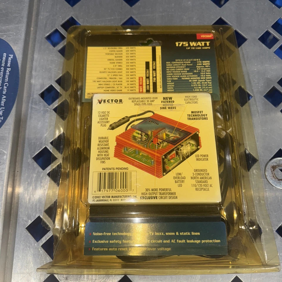 New Vector Maxx SST 175 Watt DC To AC Power Inverter 350 Watt Peak VEC060 - Image 2 of 2