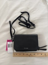 Vera Bradley RFID 3-in-1 Crossbody Black Genuine Leather New Last One RARE