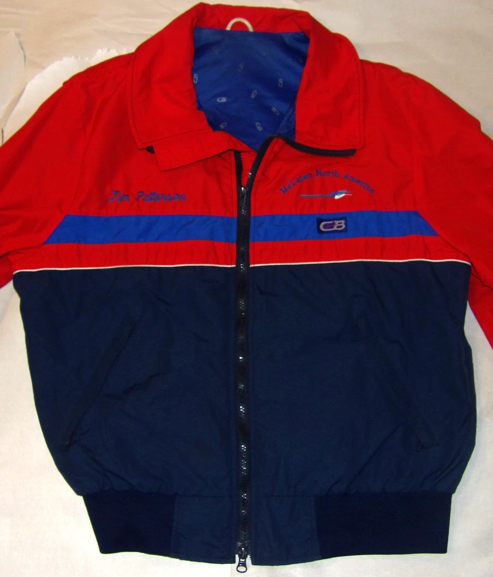 VINTAGE 1985 "McLAREN NORTH AMERICA" EMBROIDERED JACKET! CB SPORTS! RED & NAVY S image 8
