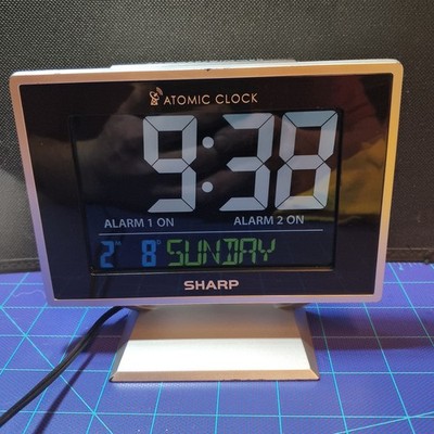 Sharp SPC 569 Atomic Desktop Alarm Clock - Tested & Working, Atomic Accuracy