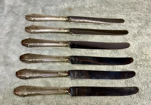 International Silver Sterling Silver Enchantress Dinner Knives 6