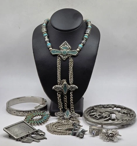 Vintage to Now Silver Tone Costume Jewelry Lot
