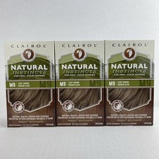 3X Clairol Natural Instincts M9 LIGHT BROWN For Men HairColor Lot RETIRED