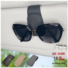 Magnetic Leather Sunglass Holder for Car, Sunglasses Clip for Car Visor, black