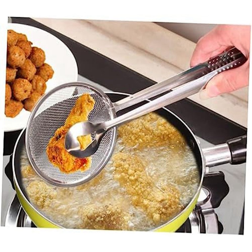2X(High Temperature Stainless Steel Frying Tongs, Food Fishing6757 ...