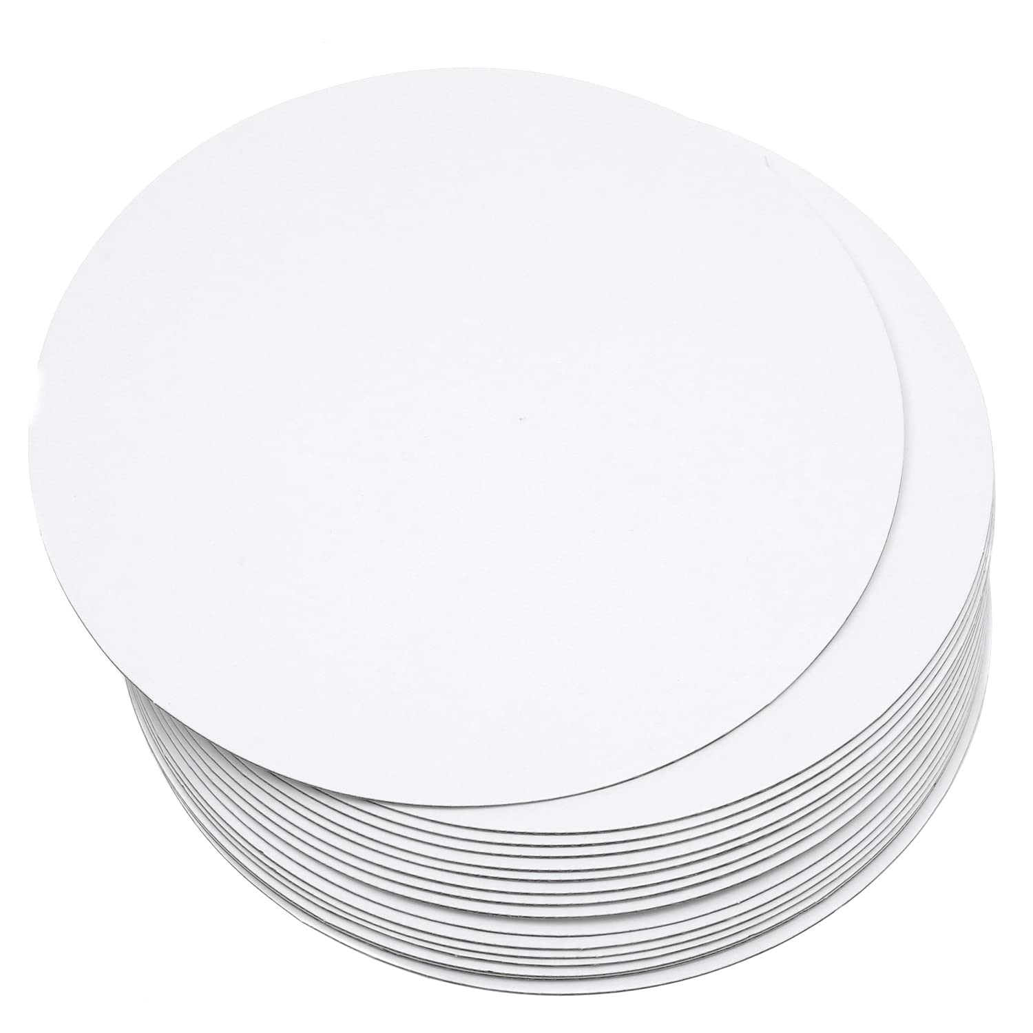 qiqee 40-Packs Cake Boards Round 12 Inch White Circles Rounds Base Food-Grade