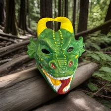 Monster Jam Green Dragon Mask Plastic / costume Feld Motorsports 2018 Nice