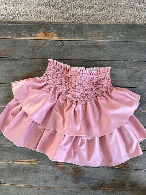 fbz girls pink pleather skirt xl