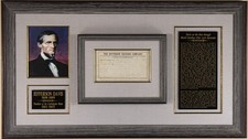 JEFFERSON DAVIS (CONFEDERATE STATES OF AMERICA) - AUTOGRAPH NOTE SIGNED