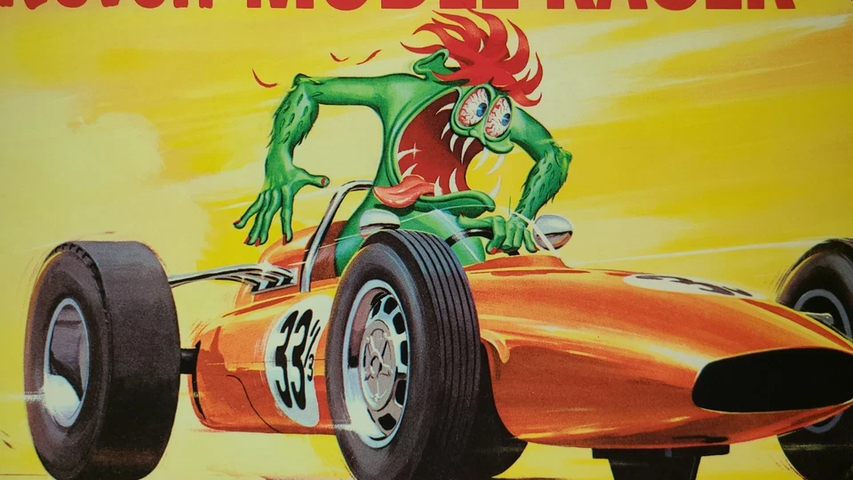 Ed "Big Daddy" Roth Mr. Gasser and Rat Fink Slot Car Box Art Posters set 16x24 - Image 2 of 4