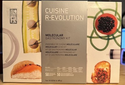 CUISINE R-EVOLUTION MOLECULAR GASTRONOMY KIT WITH TOOLS, RECIPE BOOK