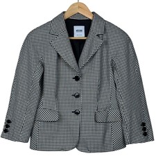 Moschino Cheap and Chic Blazer Jacket Women 10 Gingham Knot Back Old Money Italy