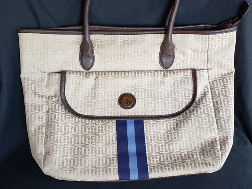 Tommy Hilfiger Large tote, beige with brown trims - Picture 1 of 3