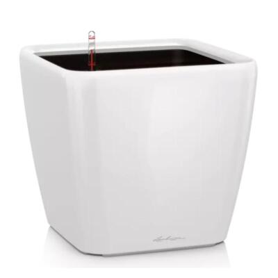 Lechuza Pflanzengefäß QUADRO Premium LS 21 weiß hochglanz 22,5x22,5x20,5 cm