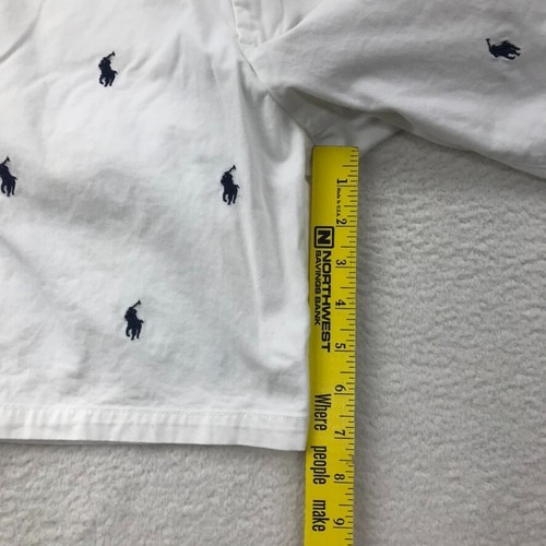 Polo Ralph Lauren Shorts Boys 16 White All Over Pony Logos Drawstring Preppy Kid - Picture 6 of 11