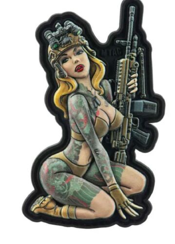 Patriotic Chevron Ukraine - Patch Ukraine - Tactical girl, PVC Patch