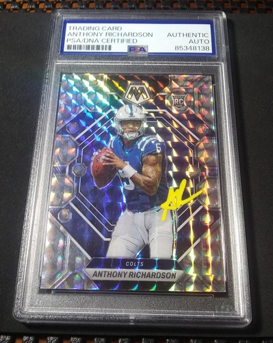 2023 Panini Mosaic IP Rookie Autograph Prizm #282 Anthony Richardson RC PSA AUTHENTIC - Foto 4 di 19