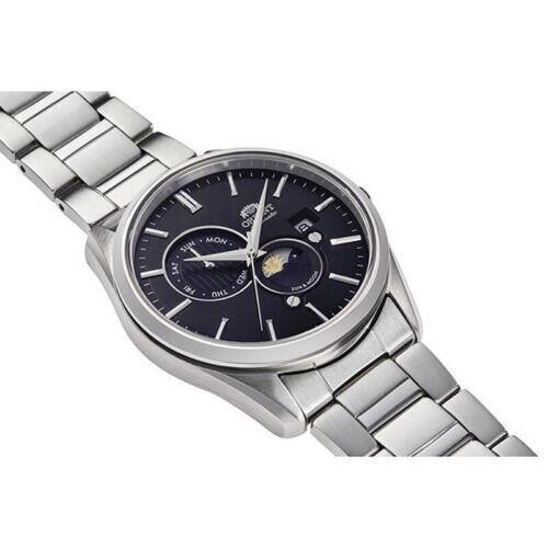 時計 ORIENT SUN & MOON RN-AK0302B Amazon.com: ORIENT 'Sun & Moon' Automatic Black Dial Steel Watch