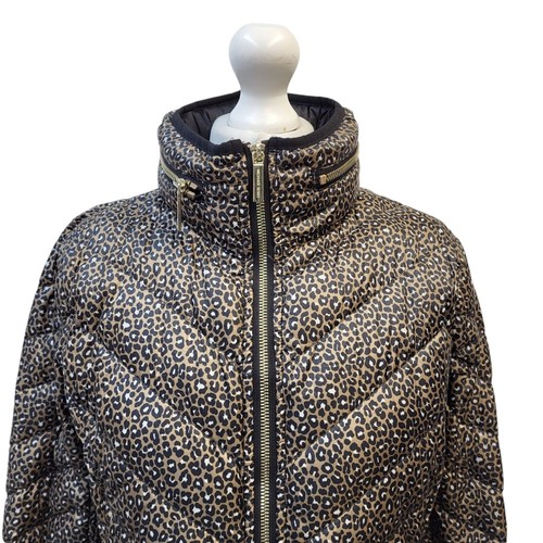Chaqueta con capucha Michael Kors estampado de leopardo Reino Unido para mujer talla M K568 - Imagen 2 de 7