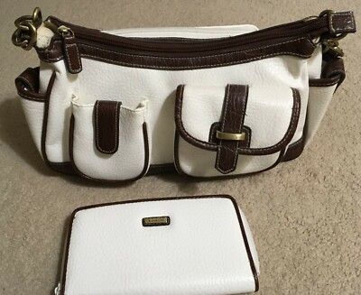 NEW ''ROSSETI'' WATERMELON/NUDE SHOULDER HANDBAG with small bag inside