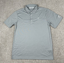 Travis Mathew Polo Shirt Mens XL Gray Short Sleeve Golf Polyester Casual Logo