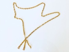 COLLIER MINIMALISTE & ÉLÉGANT EN MAILLE ROYALE LÉGÈRE DORÉE SAUTOIR NEUF