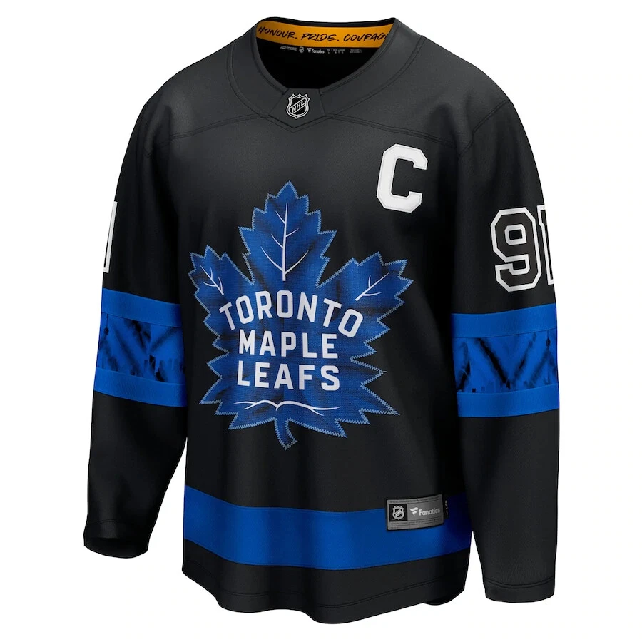 Men's Toronto Maple Leafs John Tavares Fanatics Black Alt Drew House NHL Jersey - Image 3 of 4