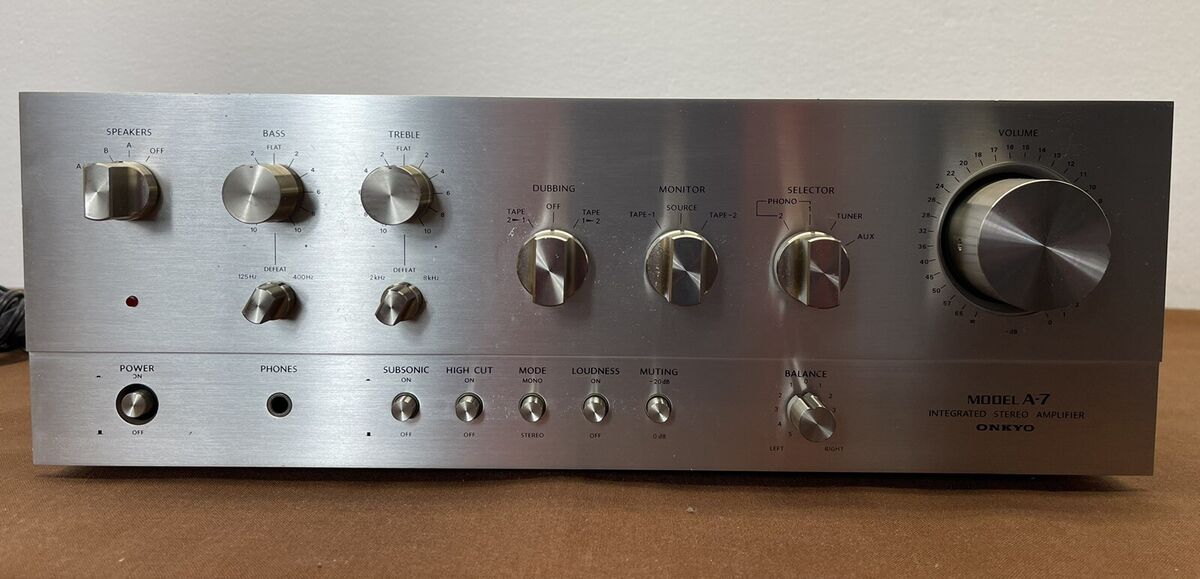 Onkyo A-7 Integrated Amplifier | Analog | 2 Channels | 5 Onkyo A-7 Integrated Amplifier | Analog | 2 Channels | 5