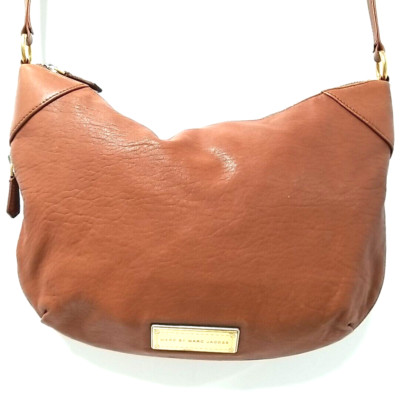 Marc Jacobs Leather Washed Up Hobo Crossbody Bag Brown Billy Shoulder Expandable
