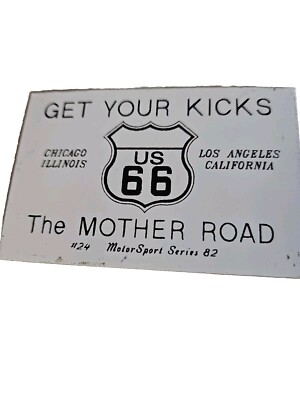 Get Your Kicks On US Route 66 ''The Mother Road'' Small Metal Dashboard Sign US66