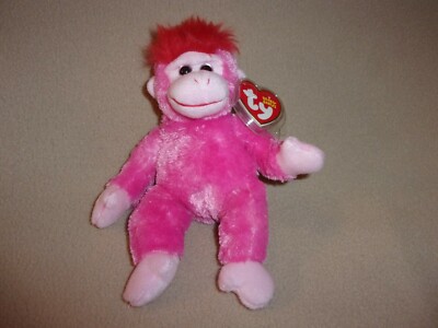 TY MWMT CHARMER THE PINK MONKEY BEANIE BABY- SUPER CUTE!- HARD TO FIND
