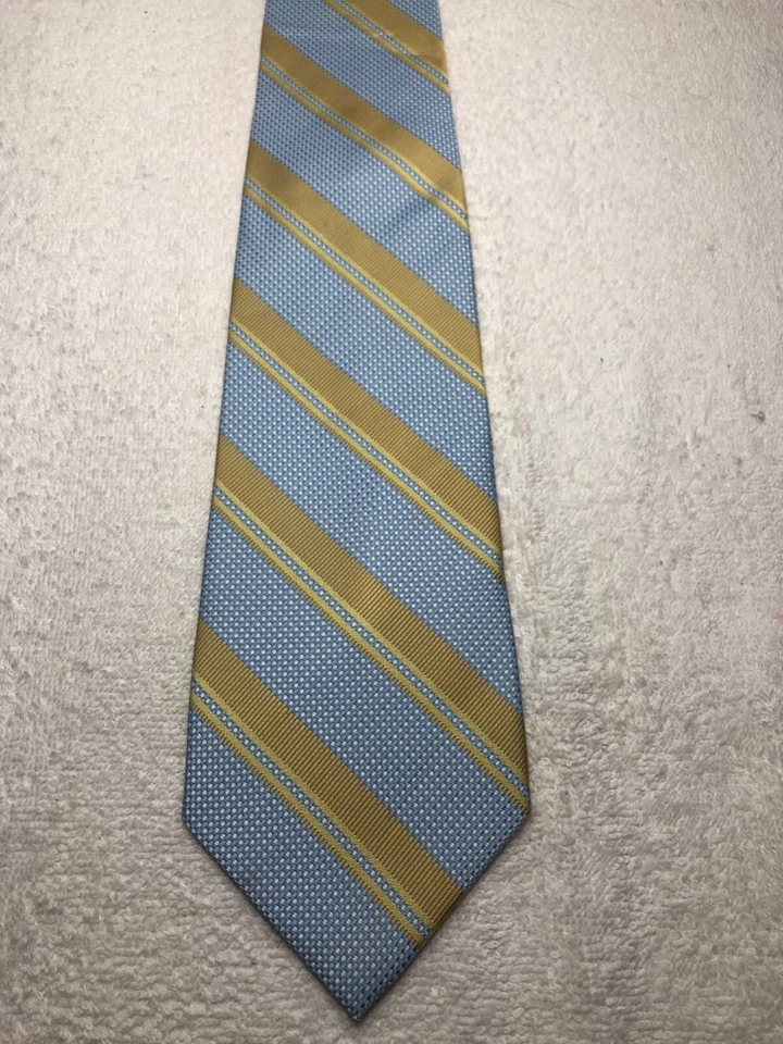 CORBATA LAURANT BENNET PARA HOMBRE AZUL CIELO CON AMARILLO DORADO 3,75 X 59 Foto 2 de 4