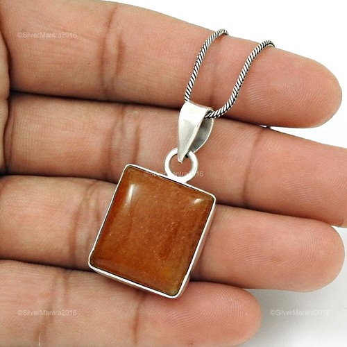 Pendente Nuovo In Argento Sterling 925 Con Cuore Chakra In Avventurina - Foto 5 di 8