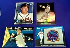 CHIPPER JONES 1997 PINNACLE ARTIST'S PROOF + 2 REFRACTORS BLACK RETRO + PATCH 