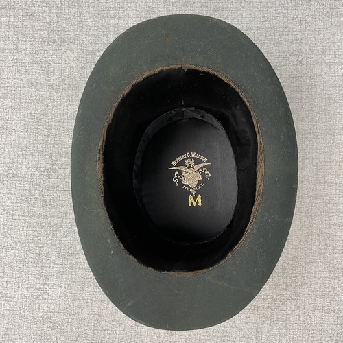 Sombrero de copa antiguo victoriano Ithaca NY Herbert G. Willson formal negro seda c1900 - Imagen 6 de 12