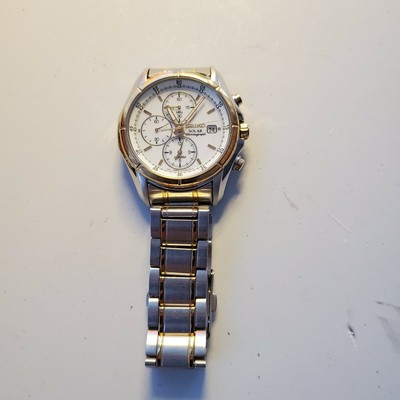 Seiko V172-0AB0 Chronograph Solar Authentic Men's Watch -READ | eBay