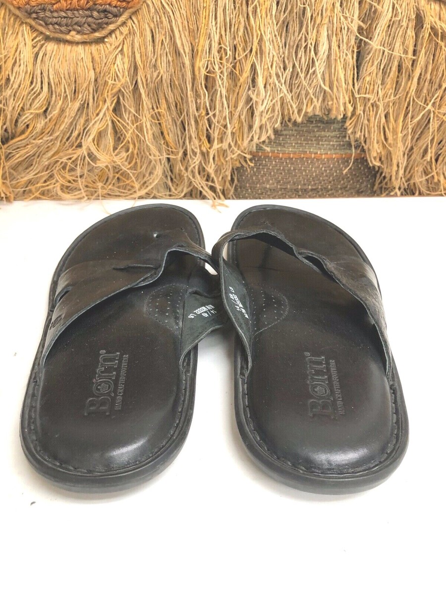 BORN Leather Shoes Sandals 14/49 Style M3332 Mens Black Open  display picture 1