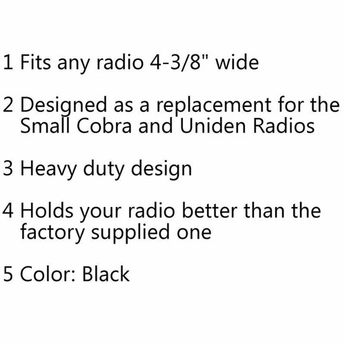Replacement Quick Release Support de montage Pour Cobra/Uniden Radios H - Zdjęcie 5 z 5