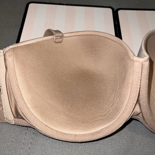 Victoria’s Secret 34DD Body By Victoria Lined Strapless Nude Beige Padded VS BBV - 第 5/7 張圖片