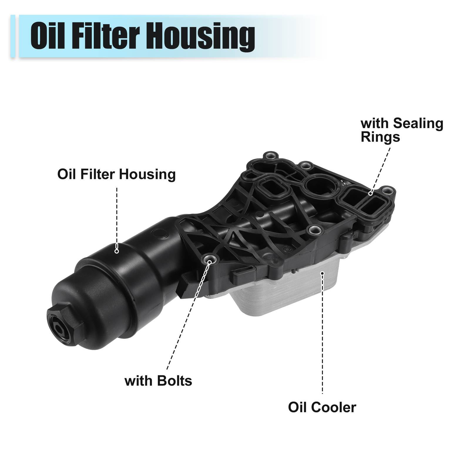 Piece of 1 Engine Cooler Oil Filter Housing Adapter Fit for BMW i8 2014-2020