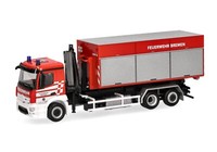 Herpa Modell 1:87 Mercedes-Benz Wechselladerfahrzeug Feuerwehr Bremen H0 098151