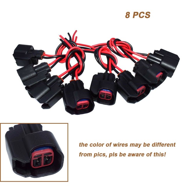 8pcs Fuel Injector Connector Wiring Plugs Clips EV6 EV14 Pigtail Cut
