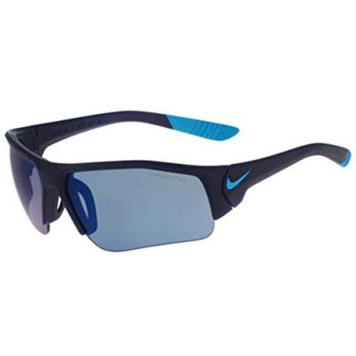 NEW Nike Matte Navy Blue Skylon Ace XV JR Sunglasses with Blue Sky Flash Lenses Nike SKYLON ACE Matte Obsidian MAX Optics Dark Blue Lens  main image 3