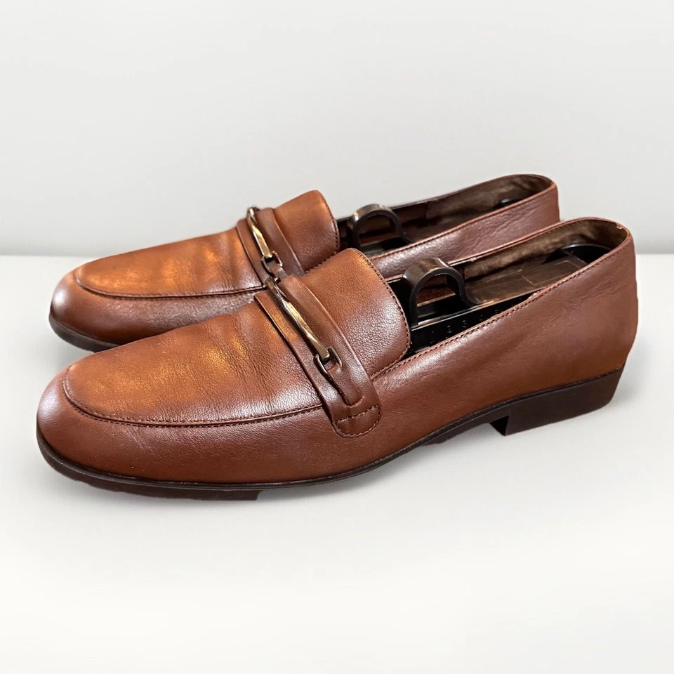 LIZ CLAIBORNE LizFlex Delaware Leather Loafers Brown Flats Women’s Shoes Size 8M - Image 2 of 4