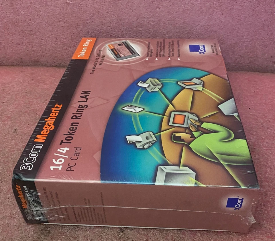 Vintage 3Com Megaherts 16/4 Token Ring LAN PCMCIA Card Model 3C389. - Image 3 of 4