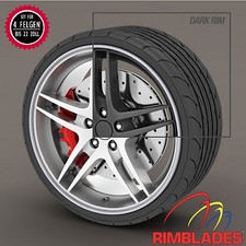 Rimblades FELGENSCHUTZ Styling SILBER Felgenringe Wheel Rim Protectors Rim Guard